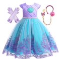 thumbnail image 1 of Disfraz de la Sirenita Ariel para niña, vestido de princesa para Cosplay, Halloween, Carnaval, cumpleaños, ropa de fiesta Fivean unisex, 1 of 2
