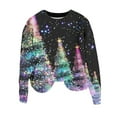 thumbnail image 4 of Christmas Sweaters for Women 2024 Womens Sweater Festive Christmas Print Round Neck Long Sleeve Sweater - Suitable for Holiday Parties, 4 of 4