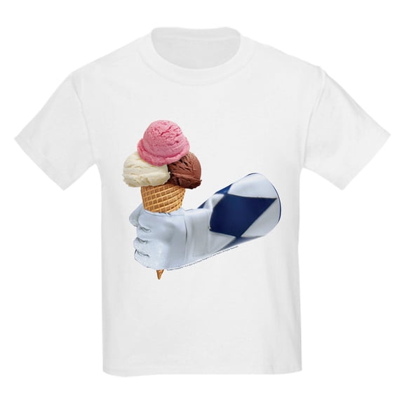 CafePress - Power Rangers Holding Ice Cream Kids T Shirt - Light T-Shirt Kids XS-XL