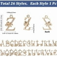 thumbnail image 2 of 1 Box 26Pcs Gold Alphabet Charms A to Z Charms Bulk Metal Small Golden Letters Name Astronaut Letter Charms, 2 of 5