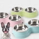 thumbnail image 2 of Double Pet Bowls Dog Food Water Feeder Stainless Steel Pet Drinking Dish Feeder Cat Puppy Feeding Supplies Small Dog Accessories ShopWise Round, 2 of 8