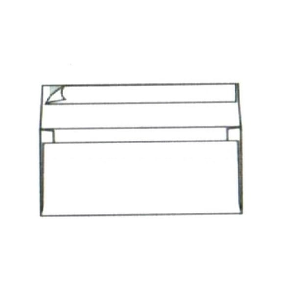 No. 10 Side Seam Regular White Envelopes w Kwik-Tak® Square Flap, 4-1/8" x 9-1/2", Western Sulphite® 24-lb White Wove with Vellum Finish, SFI Certified - Box of 500 Envelopes