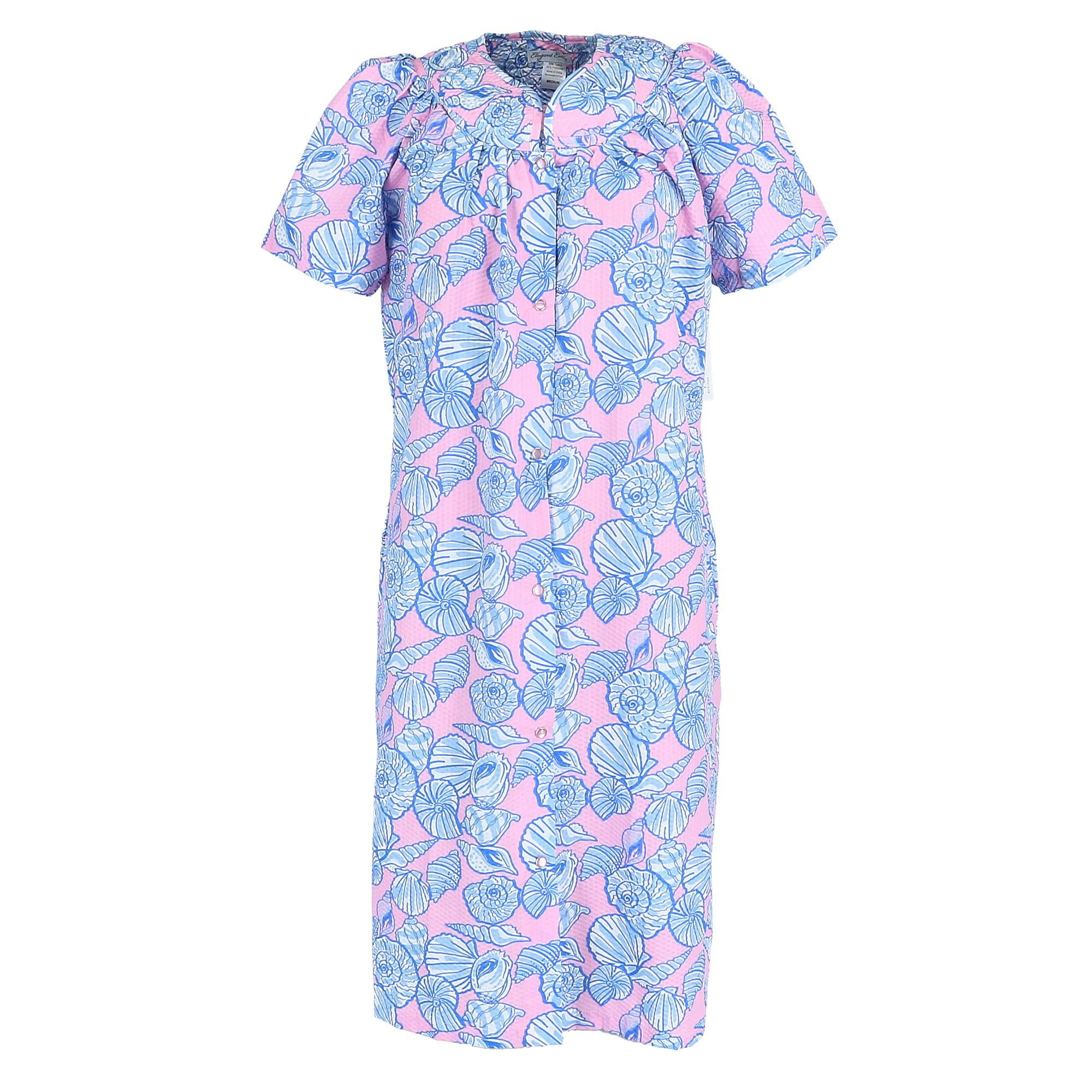 Elegant Emily Womens Plus Size Snap Front Duster Robe