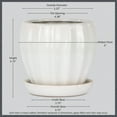 thumbnail image 2 of Better Homes & Gardens 6in Lani Ceramic Planter, White, 2 of 7