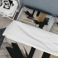 thumbnail image 4 of Designart "Blue Minimalist Expression III" Modern Bedding Covert Set - Abstract Minimalism Blue Abstract Bed Set With 2 Shams, 4 of 6