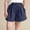 Navy, variant on Girls Kids Pleated Cotton Shorts High Waist with Pockets Adjustable Waist Breathable Summer School Casual Shorts Navy,Size 1-2 T