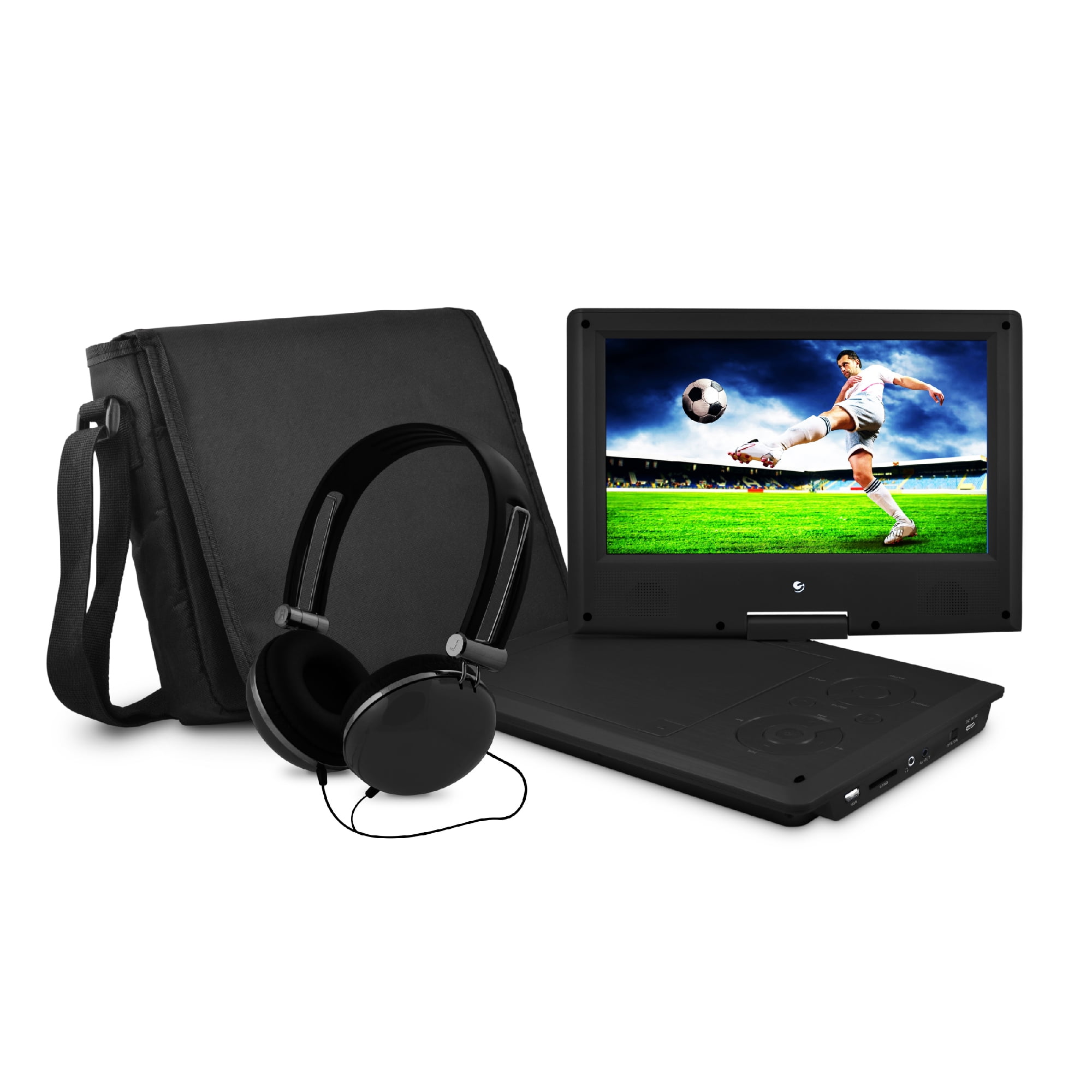 Ematic 9 Portable Dvd Player With Matching Headphones And Bag Epd909bl Walmart Com Walmart Com