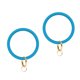 thumbnail image 3 of 2 Unids Pulsera de Silicona Gran Círculo Pulsera Pulsera Llavero Anillo Llave Colgante Accesorios para Mujeres Damas (Azul Acero), 3 of 6