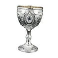 thumbnail image 4 of WeiLaiKeQi Wine Cup Tableware Bar Mini Chalice Collection Vintage Embossed Water Goblet Silver, 4 of 9