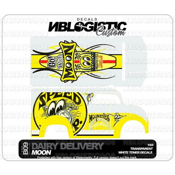 DAIRY DELIVERY Custom Universal WaterSlide Decal for hot wheels 1/64 Scale 08