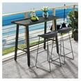 thumbnail image 4 of 36" Outdoor Bar Table - Rectangular Patio Counter Height Pub Table with Adjustable Feet, Black - Ideal for Balcony, Backyard & Indoor Dining, 4 of 5