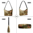 thumbnail image 4 of Kuiaobaty Hummingbird Print Hobo Purse for Women Vintage Lotus Print Leather Shoulder Handbag with Smooth Zipper Large Capacity Underarm Bag for Travel & Shopping, 4 of 7
