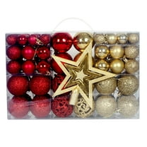 101ct 1.18-2.36 Inch Christmas Tree Balls Ornaments, Colored Shatterproof Plastic Decorative Baubles for Xmas Tree Decor Holiday Party Wedding Decoration (Wine, 30-60mm)