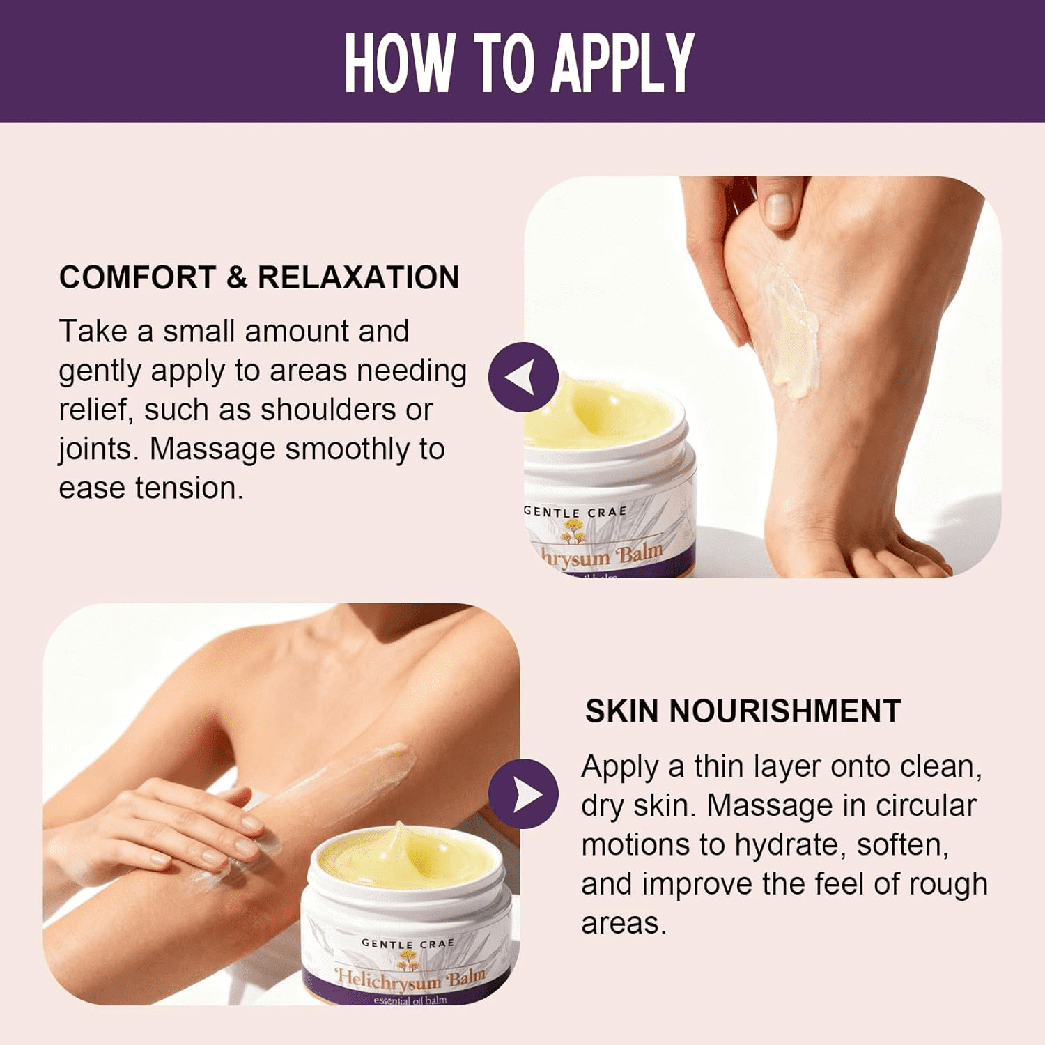 Helichrysum Balm,Moisturizing Helichrysum Essential Oil Balm, Beeswax & Almond Oil, Multipurpose Salve for All Skin Types Makeup Organizers, Household Daily Necessities 1.76oz
