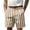 Earthy Yellow_0402S&17, variant on Striped Mens Linen Short Color Block Shorts for Men Casual Summer Beach Vacation Travel Big and Tall Bermuda Shorts for Men with Pockets Red S