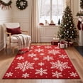 thumbnail image 5 of KUETH 2'x5' Christmas Machine Washable Runner Rug, Non-Slip Rugs for Kitchen, Hallway and Entryway, Red, 5 of 8