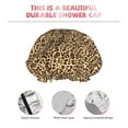 thumbnail image 4 of Leopard print brown Shower Cap, Reusable Bath Hair Hat for all Hair Lengths Hair Cover with Elastic Band Double Waterproof Layers Bathing Hat, 4 of 5