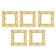 thumbnail image 1 of Paquete de 5 espejo de oro Etiqueta de pared EUROPEO Modelo Curva Superficie lisa Efecto reflexivo Decoración para baño Sala de estar tholdsy HA028530-00, 1 of 7