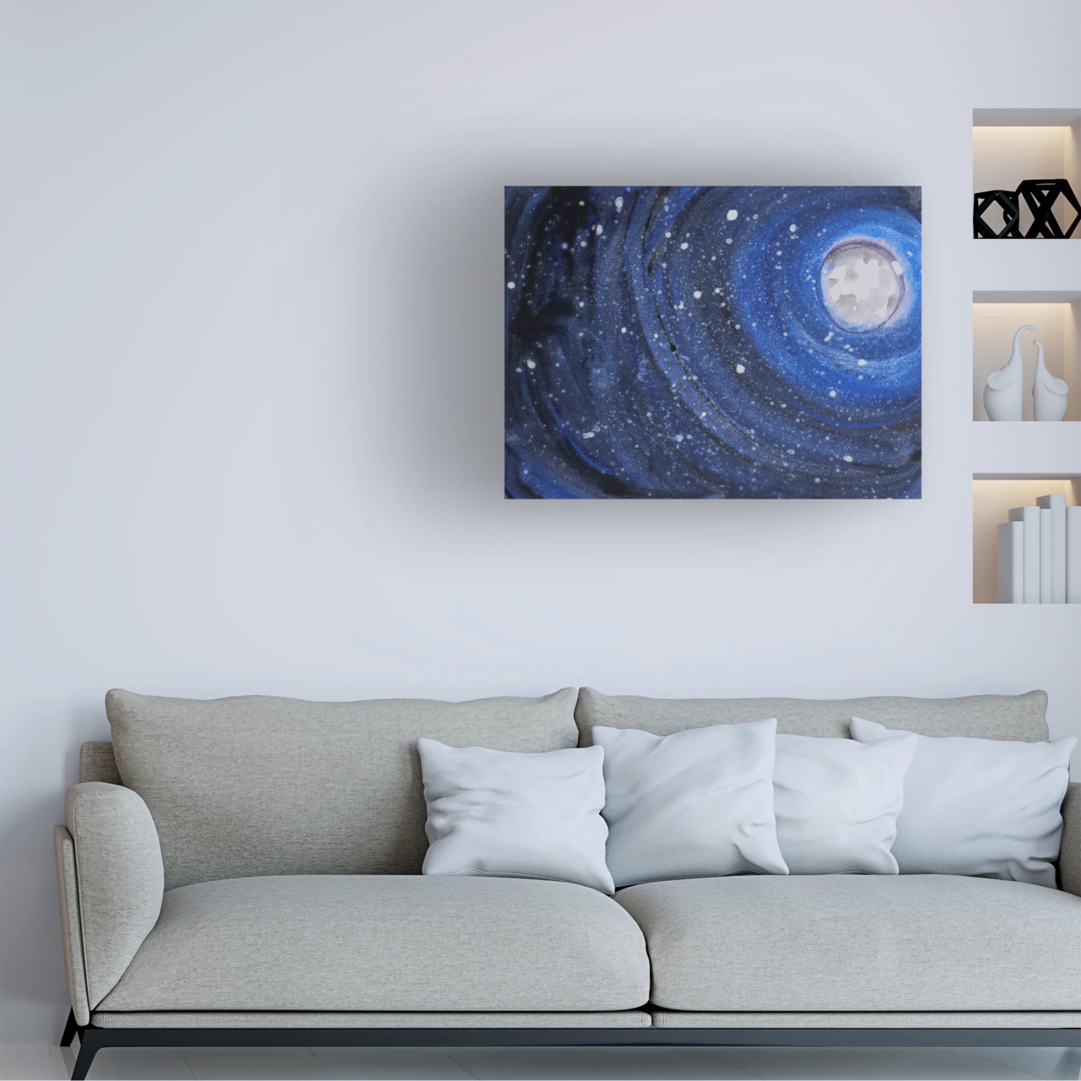 Canvas Wall Art - Erin McGee Ferrell 'Starry Night Sky I' Wall Art for Living Room, Bedroom, or Office Décor by Trademark Fine Art - 32 x 24 Inches