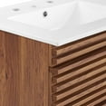 thumbnail image 6 of Render 24" Wall-Mount Bathroom Vanity Walnut White, 6 of 6