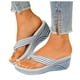 thumbnail image 1 of Bmisegm Hot Sandals Women Teen Slippers for Girls Beach Sandals Girls Sandals Women Sandals Platform Sandals Womens Sandals Summer Blue 6.5, 1 of 9