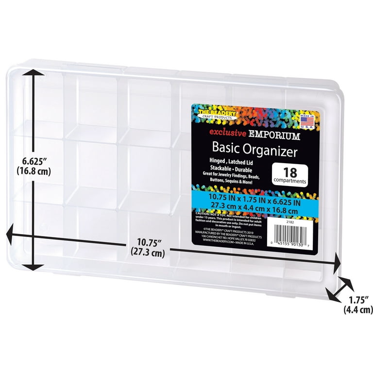 Organizer Box, 18 Compartment with lid Organizer Box, 18 Compartment with lid