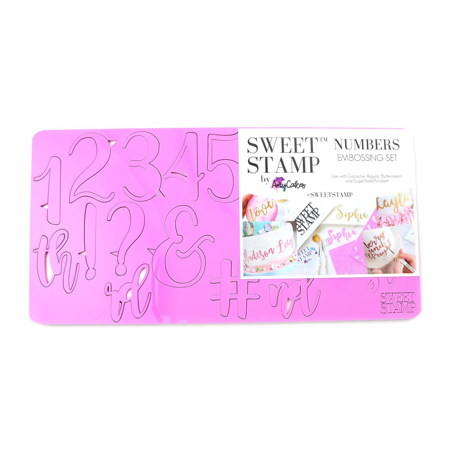 Sweet Stamp by AmyCakes Plastic Elegant Numbers and Symbols for