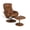Ottoman Brown, variant on BizChair Massaging Multi-Position Plush Recliner with Side Pocket and Ottoman in Brown LeatherSoft