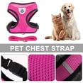 thumbnail image 2 of Arnés para perros y gatos chaleco para gatitos correa de plomo para caminar para entrenamiento (Rose Red S) Sywqhk Libre de BPA, 2 of 6