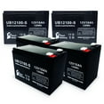 thumbnail image 2 of 5x Pack - Compatible Neuton Mowers CE5 Battery - Replacement UB12100-S Universal Sealed Lead Acid Battery (12V, 10Ah, 10000mAh, F2 Terminal, AGM, SLA), 2 of 8