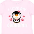 thumbnail image 4 of Inktastic I Love My Grandma with Cute Penguin and Hearts Girls Toddler T-Shirt, 4 of 5