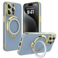 thumbnail image 4 of Innens Case with Screen Protector and Built-in Lens Protector for iPhone15/15 Plus/15 Pro/15 Pro Max Magnetic Plating Cover, Blue, 4 of 16