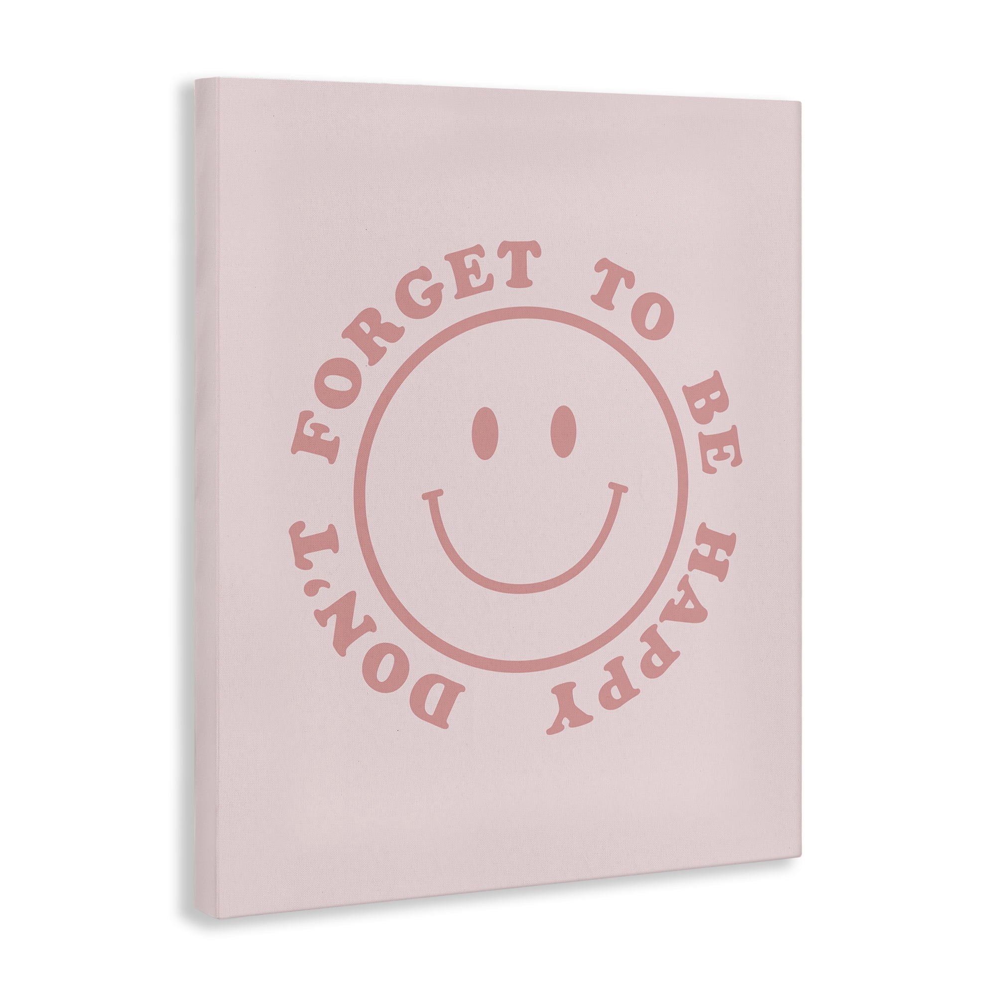 Stupell Industries Don't Forget Be Happy Typography Painting Gallery Wrapped Canvas Art Print Wall Art, 16 x 20