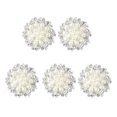 thumbnail image 1 of Botones de flores de diamantes de imitación de aleación de color beige de 2x5 piezas, 1 of 10