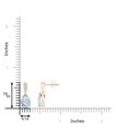 thumbnail image 2 of ANGARA Natural Solitaire 1.7 ct Aquamarine Drop Earrings with Diamonds in 14K Rose Gold for Women (Size-8x6mm) | March Birthstone, Anniversary, Jewelry Gift for Women | Natural Aquamarine Earrings, 2 of 7
