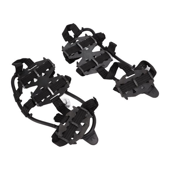 Antiskid Climbing Crampons, Grip Climbing Crampons Excellent Traction High Density With Storage Bag For Hiking For Outdoor Black,Silver
