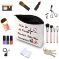 thumbnail image 7 of Dental Hygienist Gift Dental Assistant Gift Future Dentist Gift I Can Do All Things Through Christ Who Strengthens Me Cosmetic Bag DA Graduation Gift, 7 of 7