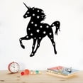 thumbnail image 2 of Galaxy Silhouette Unicorn Stars Magical Unicorns Wall Sticker Art Decal for Girls Boys Kids Room Bedroom Nursery Kindergarten House Fun Home Decor Stickers Wall Art Vinyl Decoration Size (10x8 inch), 2 of 3