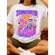 thumbnail image 1 of Halloween T-shirt - Unisex Summerween Vibes Shirt, Funny Skeleton Float Halloween In Summer Shirt, Spooky Flamingo Pool Ghost Pumpkins Creepy Shirt, 1 of 6