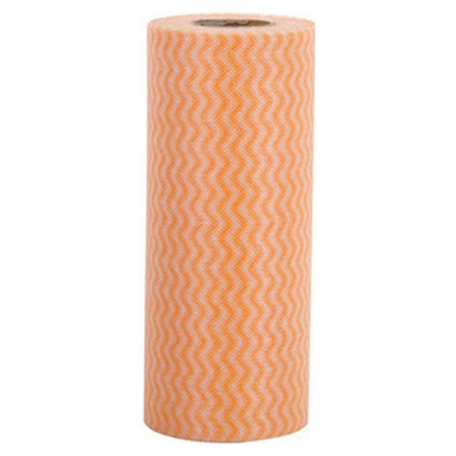 keepw Household Portable Single Use Cloth Plates Sink Countertop Pan Cleaning Towel Non-woven Fabric Rags Kitchen Yellow