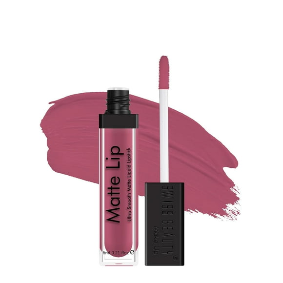 2X Swiss Beauty Ultra Smooth Matte Lip Liquid Lipstick, 6ml Each (Mauve Pink)