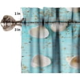 thumbnail image 5 of Ocean Beach Theme Window Valance Curtain,Starfish Seashells Coral, Decorative Curtain Valance for Kitchen Bedroom Decor with Rod Pocket, 5 of 5