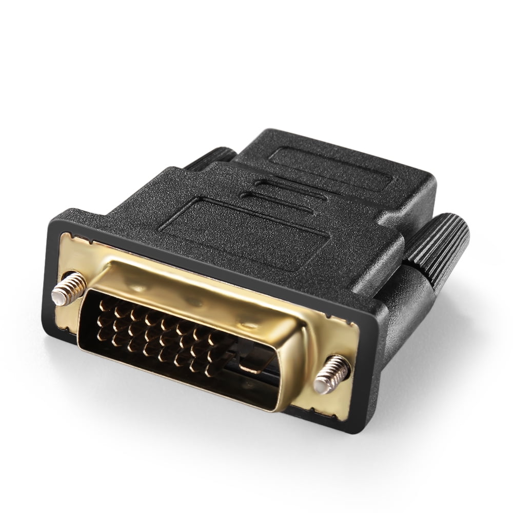 grænseflade Katedral forår DVI to HDMI - HDMI to DVI-D Adapter Bidirectional DVI (DVI-D) to HDMI Male  to Female Adapter with Gold-Plated Converter Connection for Computer  Monitor, PC, Mac, Laptop - Walmart.com
