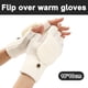 thumbnail image 2 of Guantes de invierno para mujer, 2 guantes convertibles de punto cálidos sin dedos para regalos de mujer con gorro de cubierta de manoplas, 2 of 5