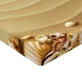 thumbnail image 2 of Ambesonne Beach Fitted Sheet 2 Pcs Set, Sand with Sea Shells, Twin, Sand Brown Coral, 2 of 3