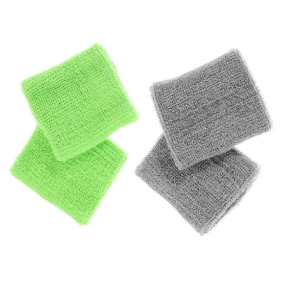 BESTYASH Comfortable Polyester Wristbands Assorted Colors for Sports Activities 4Pcs