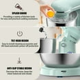 thumbnail image 5 of Trimeko New 3-In-1 5.5Qt Stand Mixer with Whisk, Dough Hook, Mixing Beater, Mint Green, 5 of 7