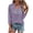 Purple, variant on Inverlee Button Up Shirts Women Summer 3/4 Sleeve Tops Dressy Casual Plus Size Solid Color T Shirts Classic Holiday Tunic Blouse Clearance