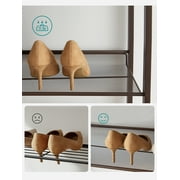 12-Tier Shoe Rack Tall Metal Shoe Storage Organizer for Closet Set of 2/6-Tier Big Stackable Shoes Rack Shelf Adjustable Feet & Slanted Shelves Holds 48-60 Pairs Bronze