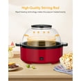 thumbnail image 3 of Multifunctional Popcorn Machine with Nonstick Plate & Stirring Rod, Stir Crazy Popcorn Popper with Large Lid for Serving Bowl and Two Measuring Spoons,Red, 3 of 7